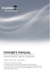 FUJIDENZO IWAR100GC Owner's Manual