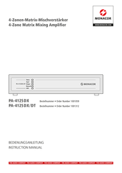 Monacor PA-4125 DX Instruction Manual