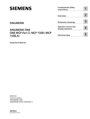 Siemens SINUMERIK ONE MCP 1500.4c Equipment Manual