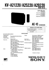 Sony TRINITRON AV-A2522U Quick Start Manual