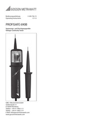 Gossen MetraWatt PROFISAFE 690B Operating Instructions Manual