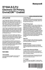 Honeywell R7184G Installation Instructions Manual