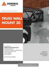 Admiral Staging TRUSS WALL MOUNT 30 Original User Manual