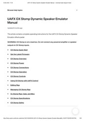 Universal Audio OX Stomp Manual