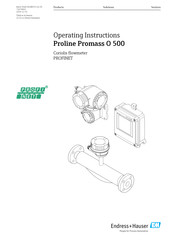 Endress+Hauser Proline Promass O 500 PROFIBUS DP Operating Instructions Manual