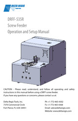 Delta Regis DRFF-535R Operation And Setup Manual
