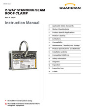 Guardian 10600 Instruction Manual