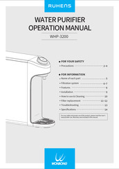 WONBONG RUHENS WHP-3200 Operation Manual
