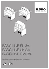 B.Pro BASIC LINE UK-4 Translation Of The Original Operating Instructions