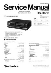 Panasonic RS-B665 Service Manual