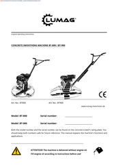 Lumag BT800 Original Operating Instructions