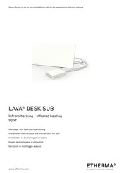 Etherma LAVA DESK SUB 90 W Installation Instructions And Instructions For Use