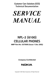Nokia 6100 Service Manual