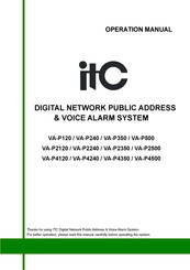 ITC VA-P350 Operation Manual