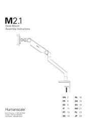 Humanscale M21TBB Assembly Instructions Manual