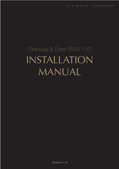 STEINWAY LYNGDORF Steinway & Sons BWS-110 Installation Manual