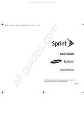Samsung Sprint Exclaim User Manual
