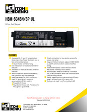 ITOH DENKI HBM-604BN-UL Manual