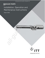 ITT GOULDS PUMPS 3935 Installation, Operation And Maintenance Instructions