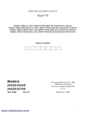 Associated Research 3570D Operation And Service Manual