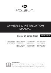Kaysun KAY-CF 52 DR12 Owners & Installation Manual