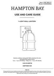 HAMPTON BAY DSHD4994A Use And Care Manual