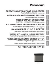 Panasonic SD-YR2550SXC Operating Instructions And Recipes