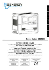 GENERGY GZE1518 Instructions For Use Manual
