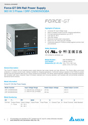 Delta FORCE-GT DRF-V960W3GBA Series Technical Data Sheet