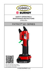 Hubbell BURNDY PATRIOT PAT221B0000 Safety Operating & Maintenance Instructions