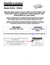 Health O Meter 553KG Manual