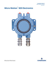 Emerson Micro Motion 820 Installation Manual
