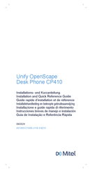 Mitel Unify OpenScape CP410 Installation And Quick Reference Manual