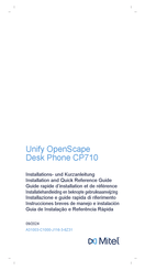 Mitel Unify OpenScape CP710 Installation And Quick Reference Manual