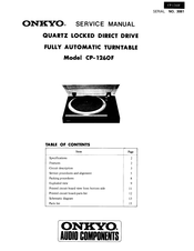 Onkyo CP-1260F Service Manual