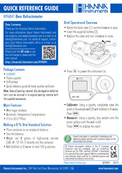 Hanna Instruments HI96841 Quick Reference Manual