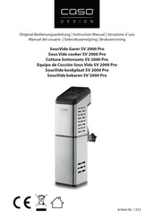CASO DESIGN SV 2000 Pro Instruction Manual