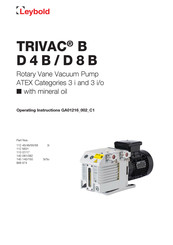 Leybold TRIVAC B Operating Instructions Manual