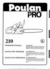 Poulan Pro 210 Operator's Manual
