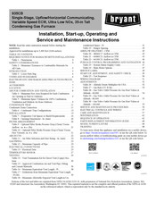 Carrier bryant 935CB Installation, Start-Up, Operating And Service And Maintenance Instructions