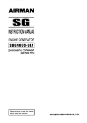 Hokuetsu AIRMAN SDG400S-8E1 Instruction Manual