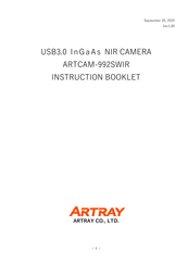 ARTRAY ARTCAM-992SWIR Instruction Booklet