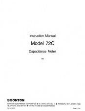 Boonton 72C Instruction Manual