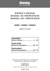 Danby DBMW1361ABSS Owner's Manual