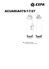 Espa ACUARIA07S Series Instruction Manual