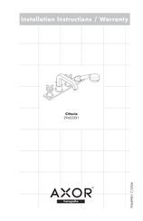 Hans Grohe AXOR Citterio 39452 1 Series Installation Instructions / Warranty