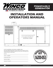 Winco PSS65F4 2 Series Installation And Operator's Manual
