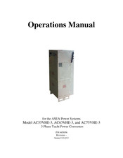ASEA AC75VHE-3 Operation Manual