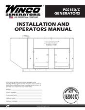 Winco PSS150/C Installation And Operator's Manual