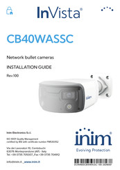 INIM InVista CB40WASSC Installation Manual